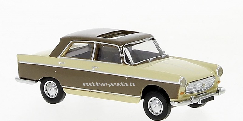 29025 ... Peugeot 404 .. Open schuifdak, beige/ helbruin, 1961