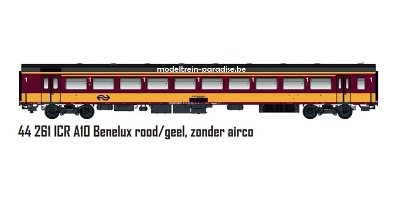 44261 ... NS .. Rijtuig ICR A10 Benelux .. Rood/Geel .. 1° klas